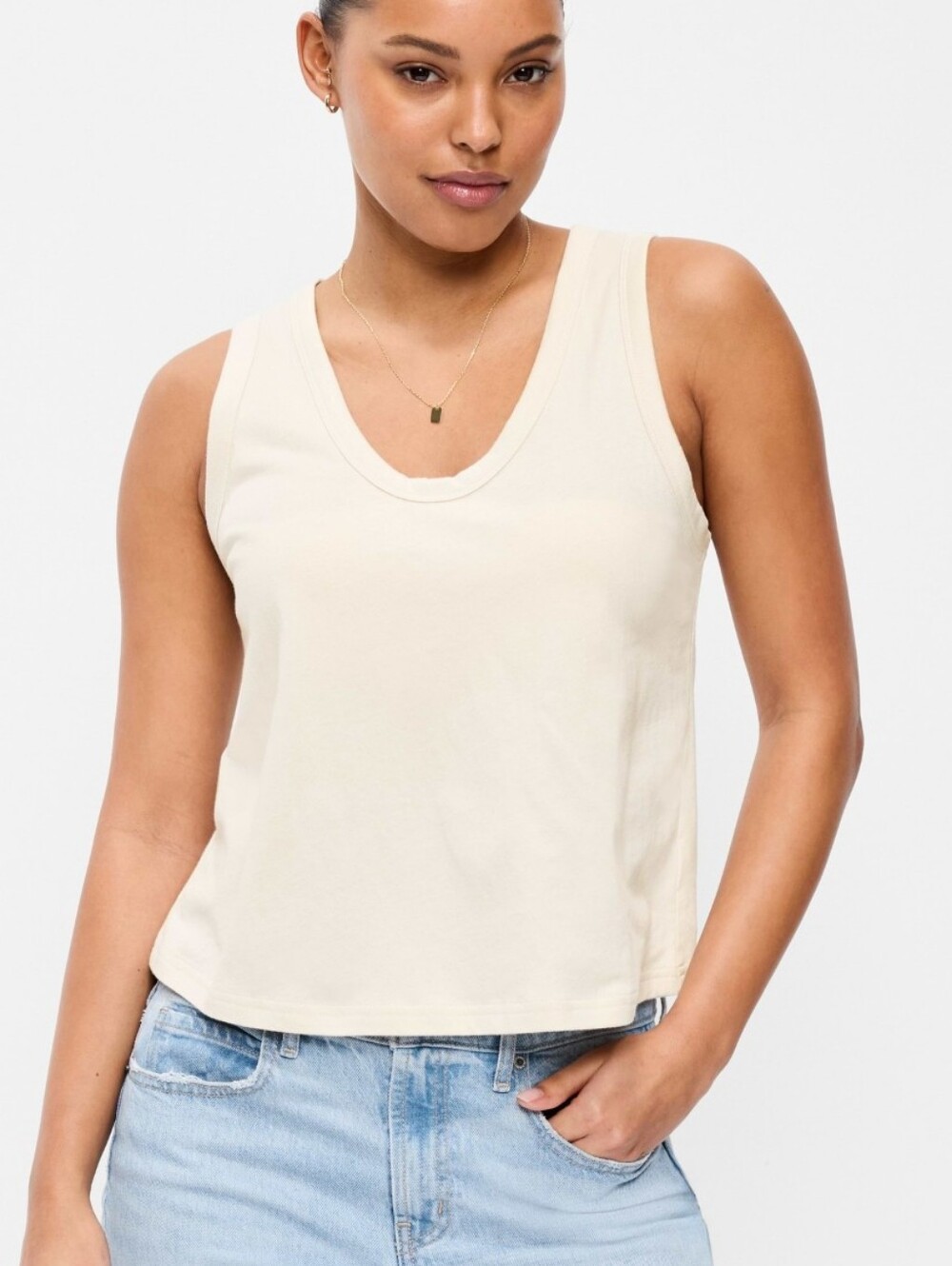 Relaxed Scoop Neck Tank Top